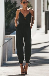 black casual jump suit